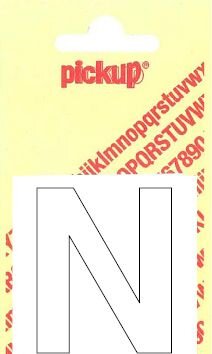 PLAKLETTER N HELVETICA 40MM WIT