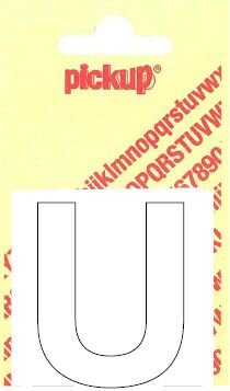 PLAKLETTER U HELVETICA 40MM WIT