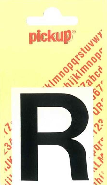 PLAKLETTER R HELVETICA 40MM ZWART