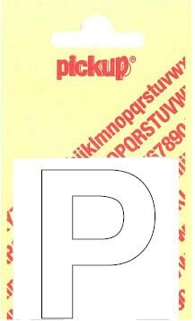 PLAKLETTER P HELVETICA 60MM WIT