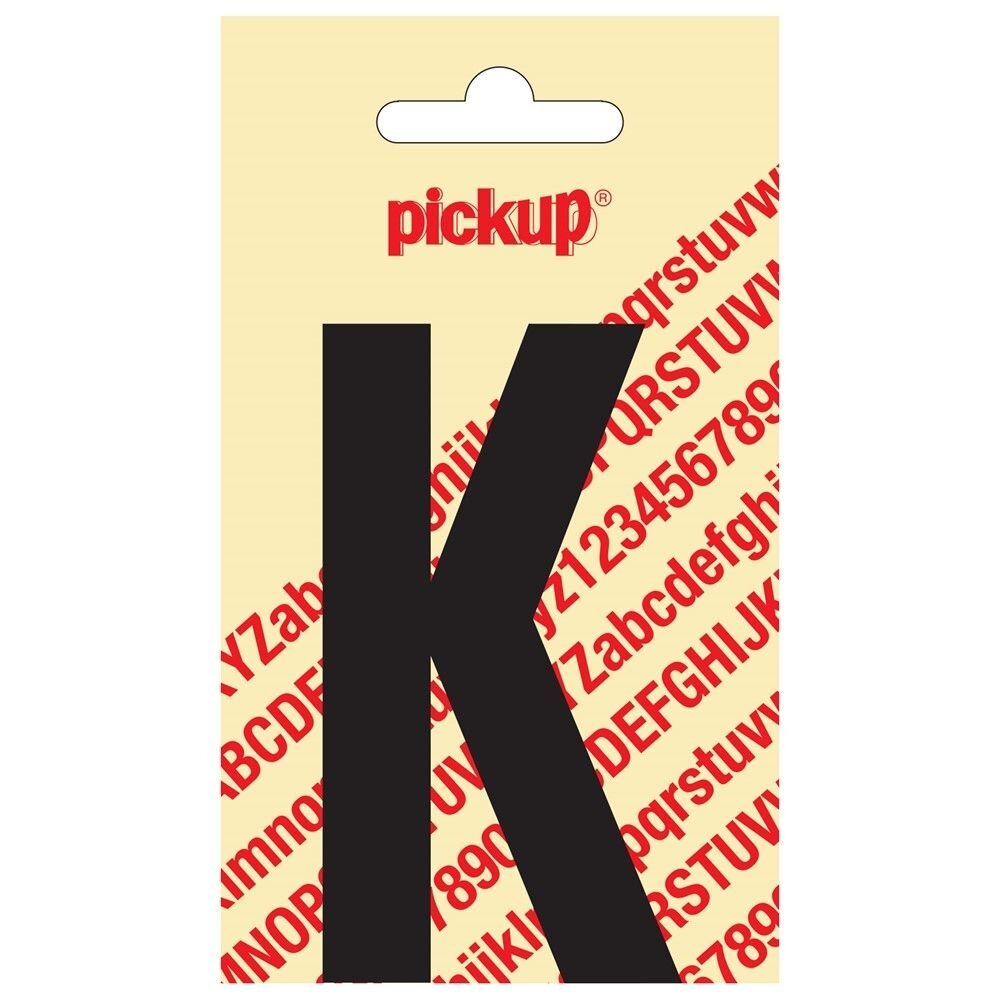 PLAKLETTER K NOBEL 90MM ZWART