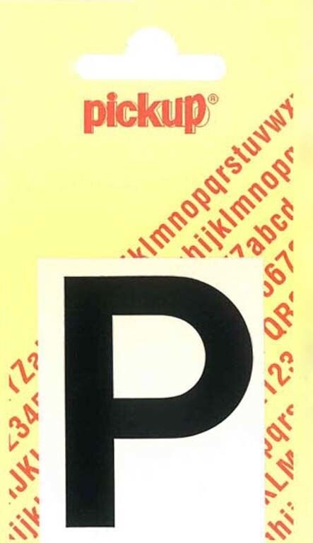 PLAKLETTER P HELVETICA 60MM ZWART