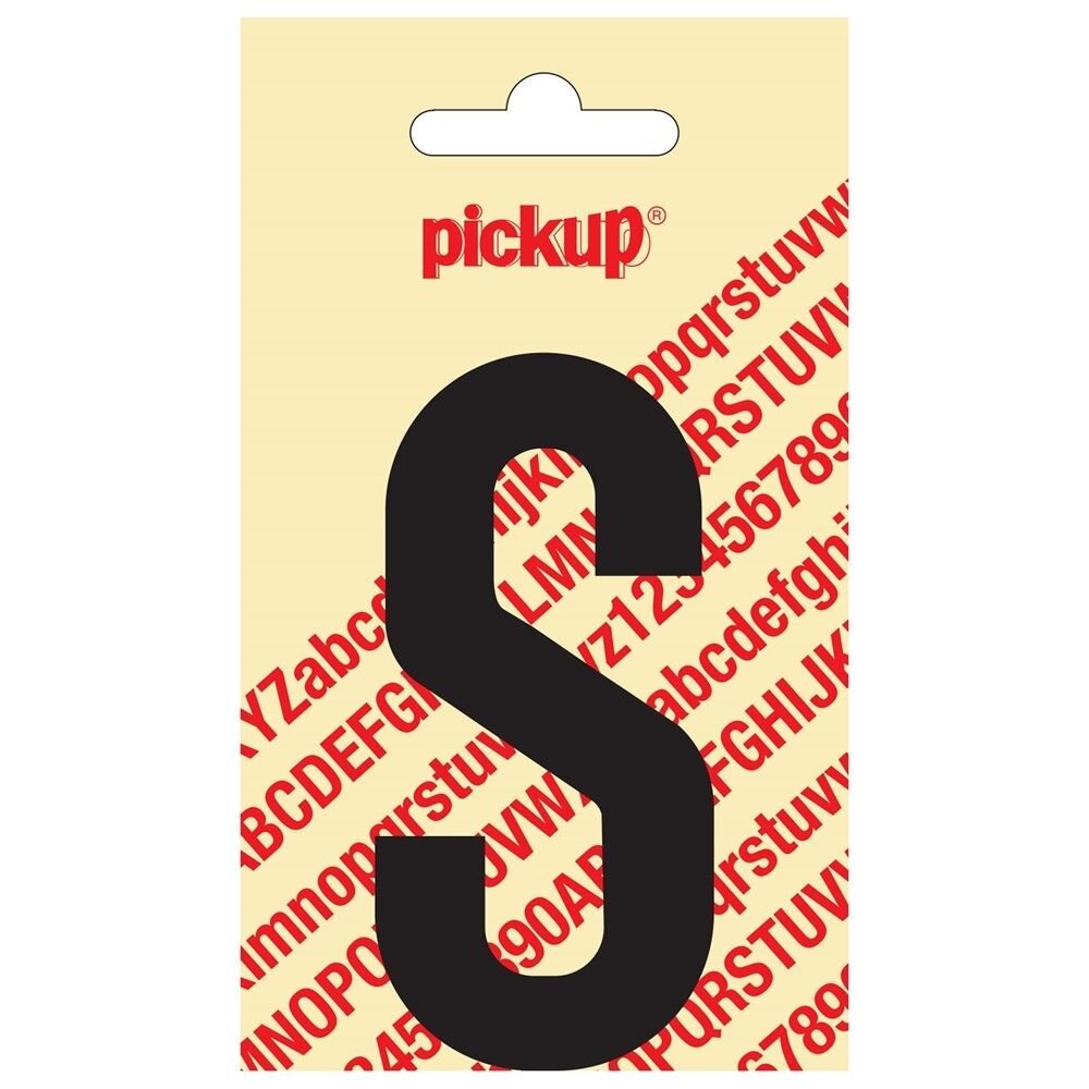 PLAKLETTER S NOBEL 90MM ZWART
