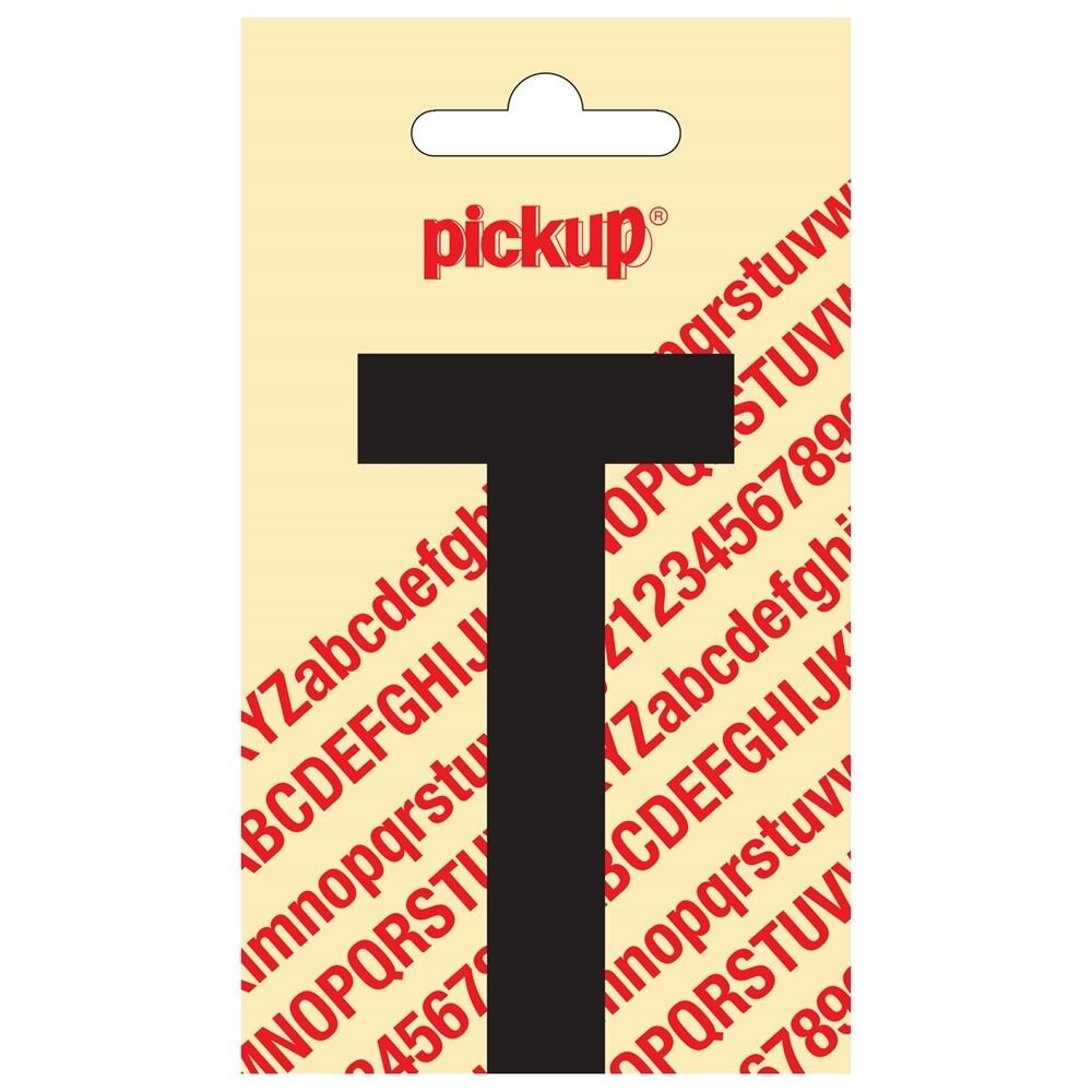 PLAKLETTER T NOBEL 90MM ZWART