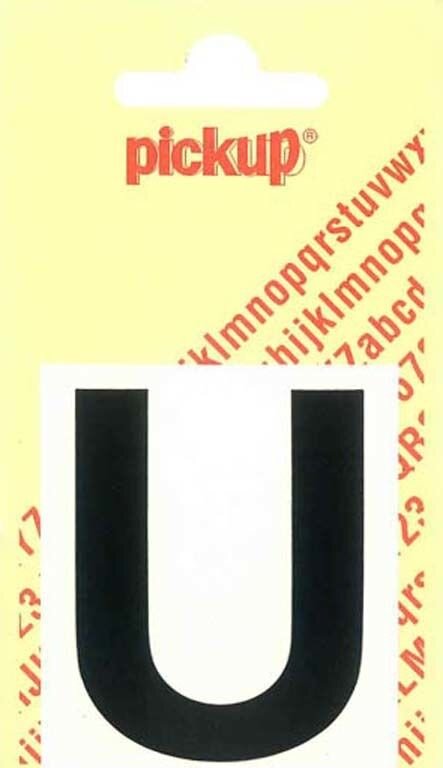 PLAKLETTER U HELVETICA 60MM ZWART