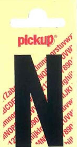 PLAKLETTER N NOBEL 150MM ZWART