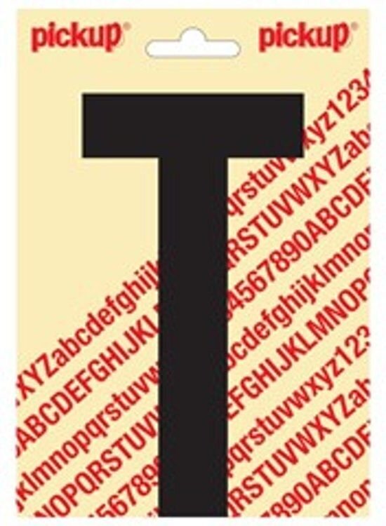 PLAKLETTER T NOBEL 150MM ZWART