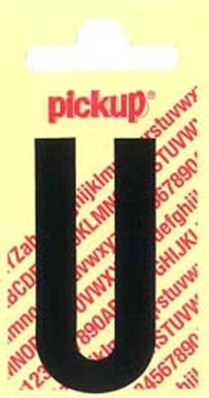 PLAKLETTER U NOBEL 150MM ZWART