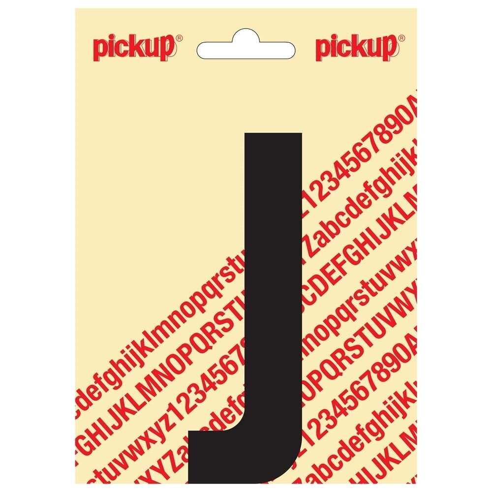 PLAKLETTER J NOBEL 120MM ZWART