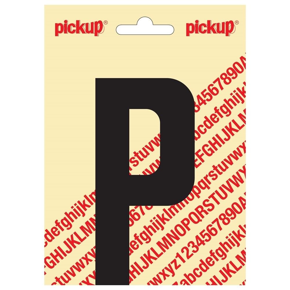 PLAKLETTER P NOBEL 120MM ZWART