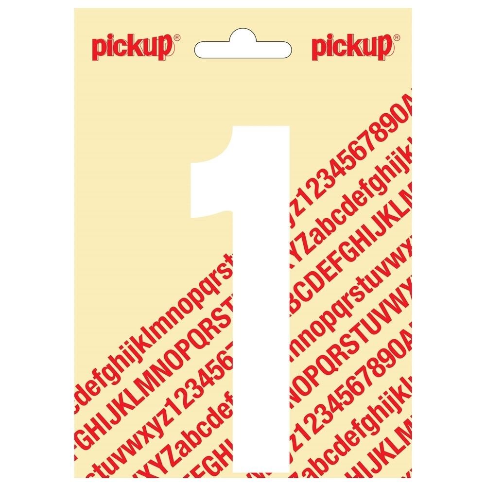 PLAKCIJFER 1 NOBEL 120MM WIT