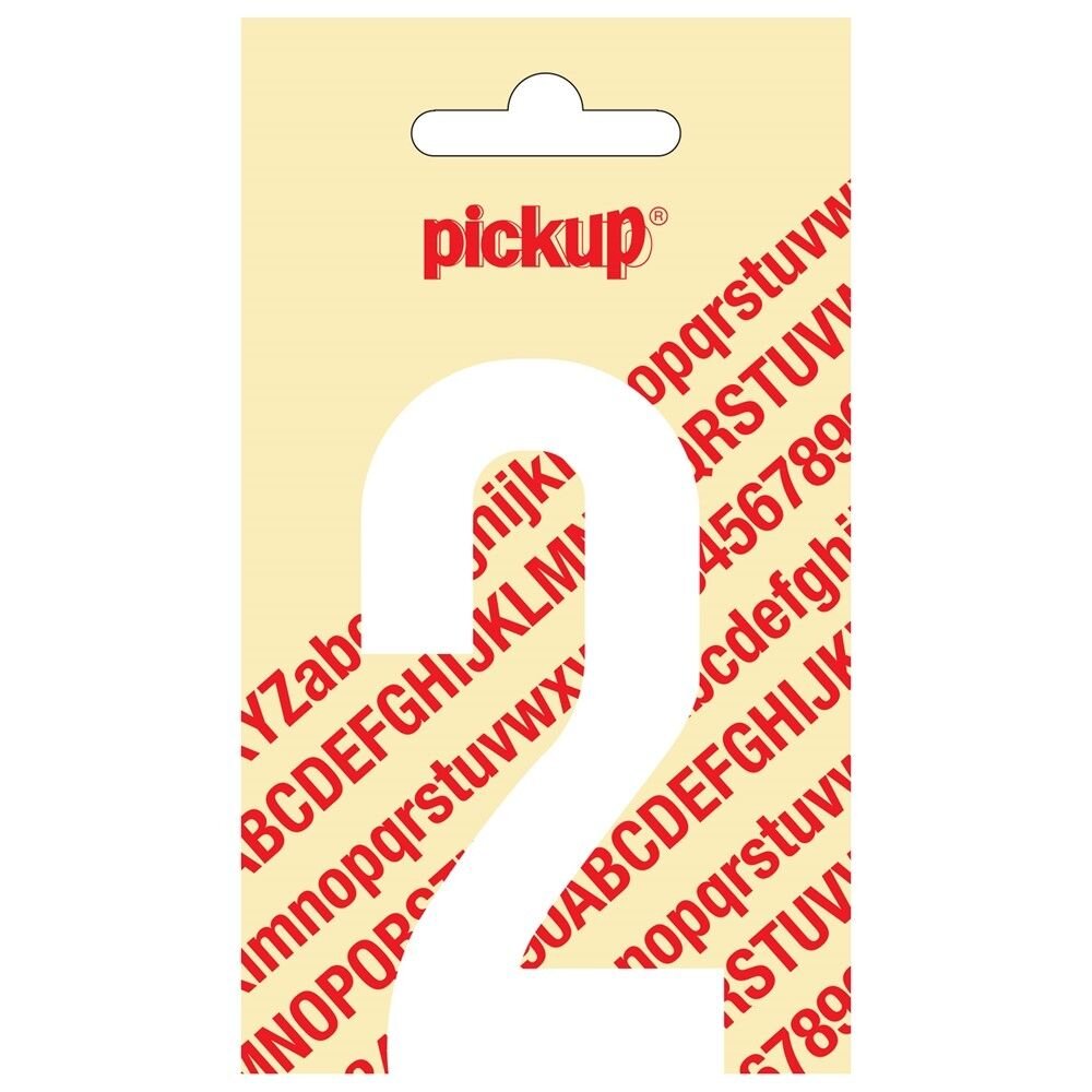 PLAKCIJFER 2 NOBEL 90MM WIT