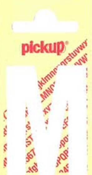 PLAKLETTER M NOBEL 150MM WIT