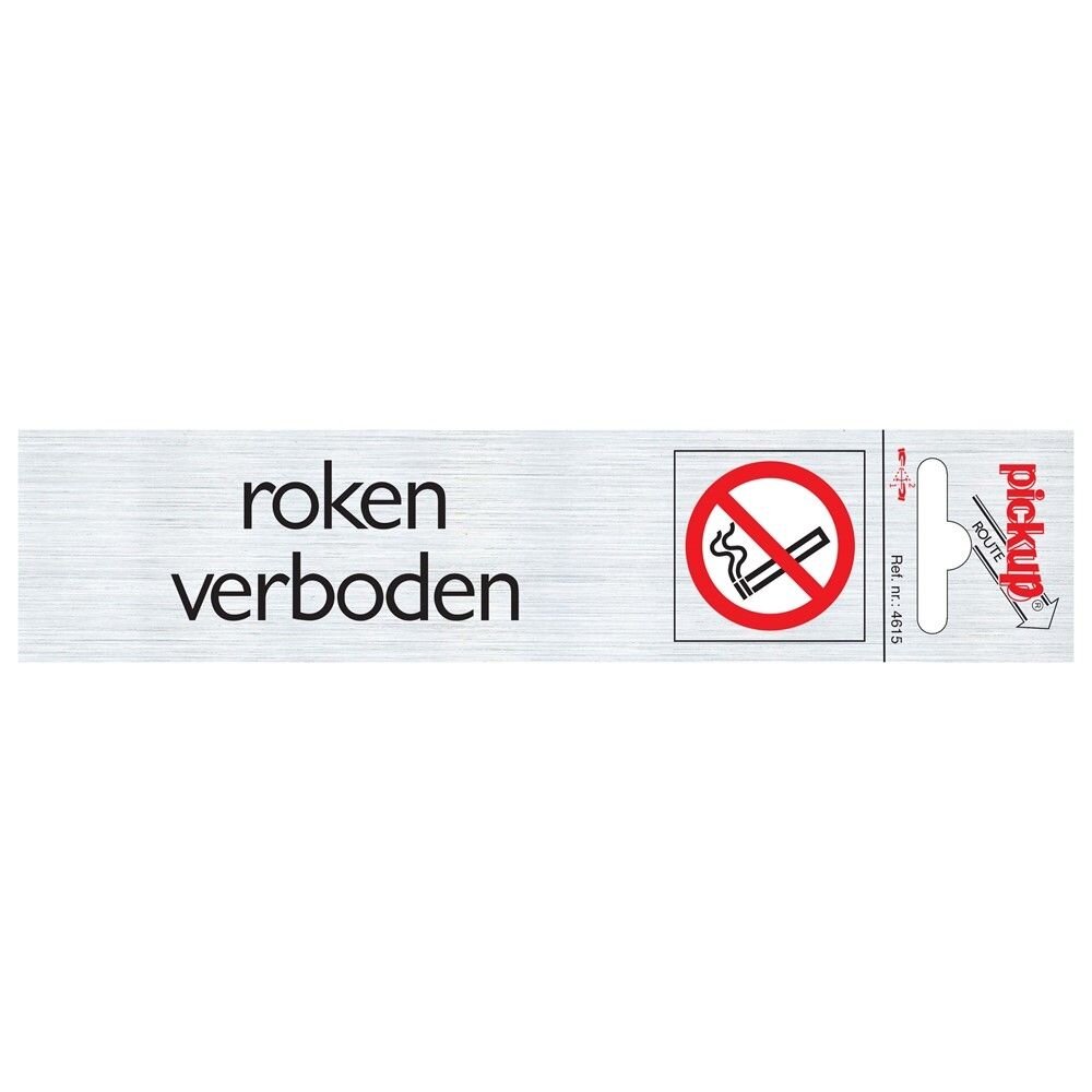 BORD ALULOOK 165X44 ROKEN VERBODEN