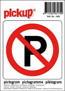 PICTOGRAM 10X10CM VERBODEN TE PARKEREN