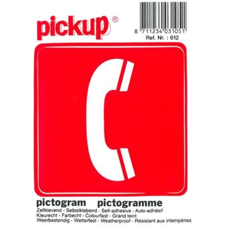 PICTOGRAM 10X10CM ALARMTELEFOON