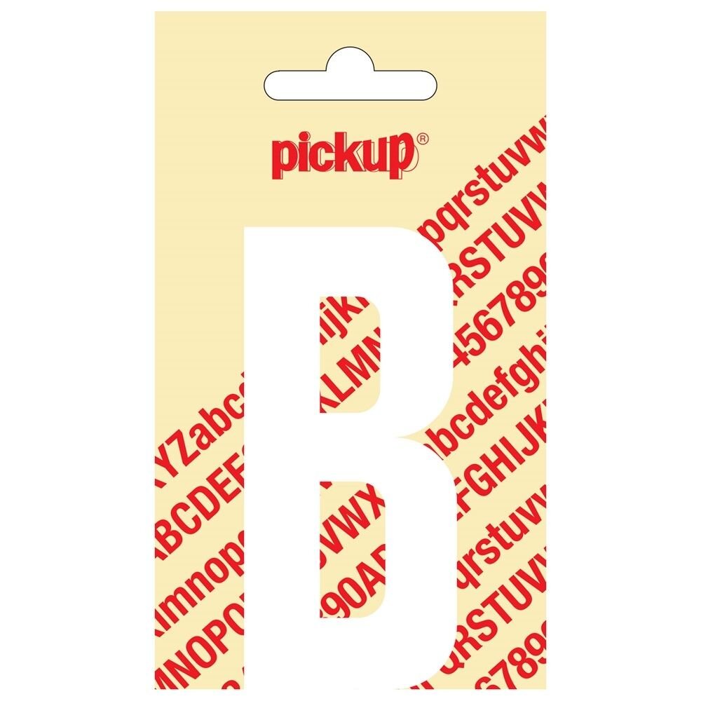 PLAKLETTER B NOBEL 90MM WIT