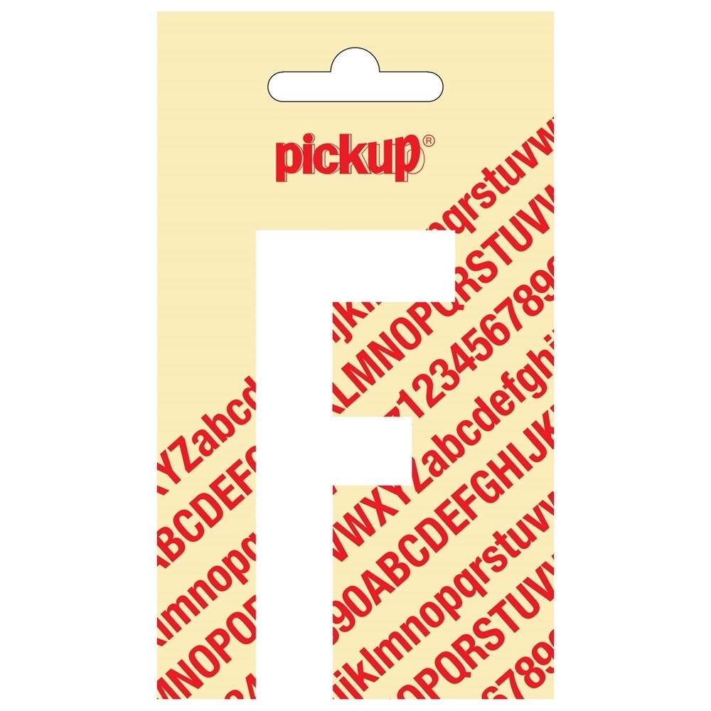 PLAKLETTER F NOBEL 90MM WIT