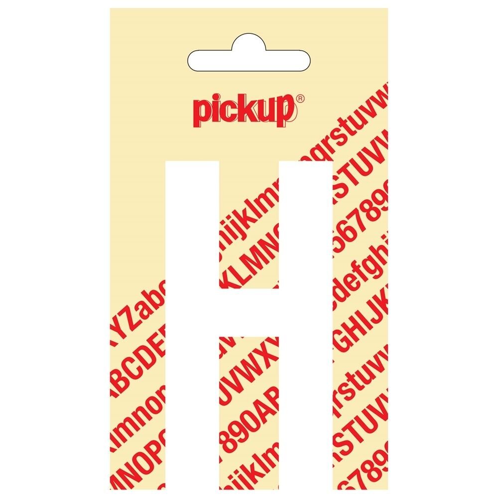 PLAKLETTER H NOBEL 90MM WIT