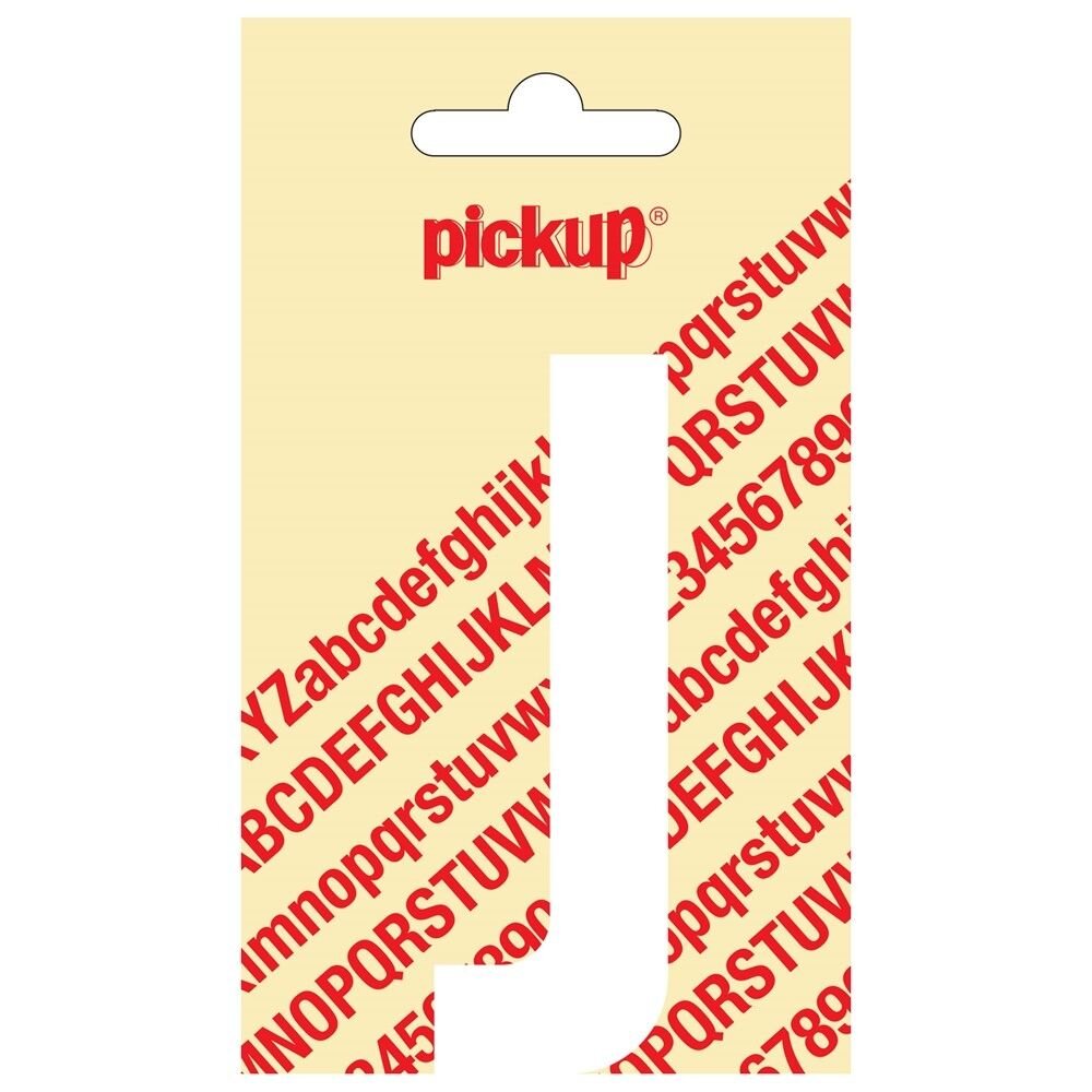 PLAKLETTER J NOBEL 90MM WIT