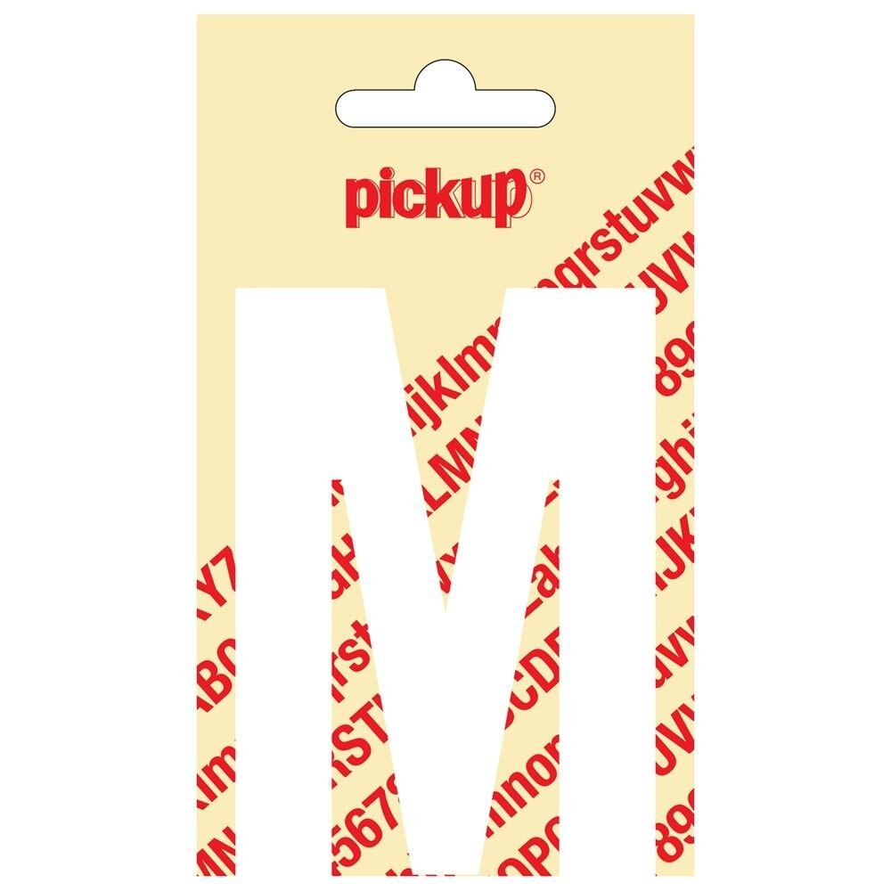 PLAKLETTER M NOBEL 90MM WIT