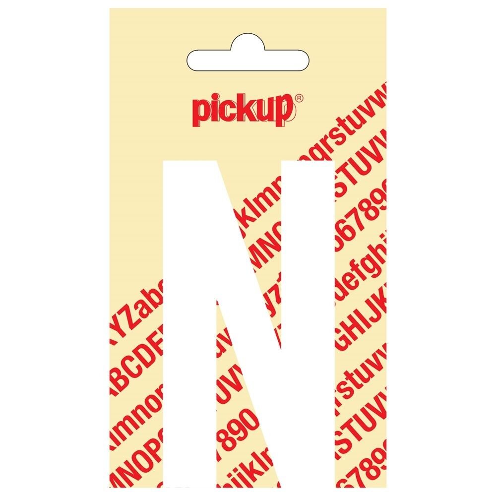 PLAKLETTER N NOBEL 90MM WIT