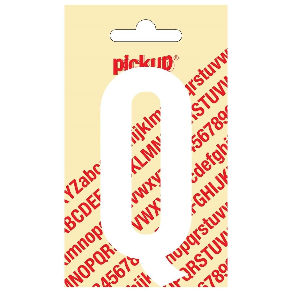 PLAKLETTER Q NOBEL 90MM WIT