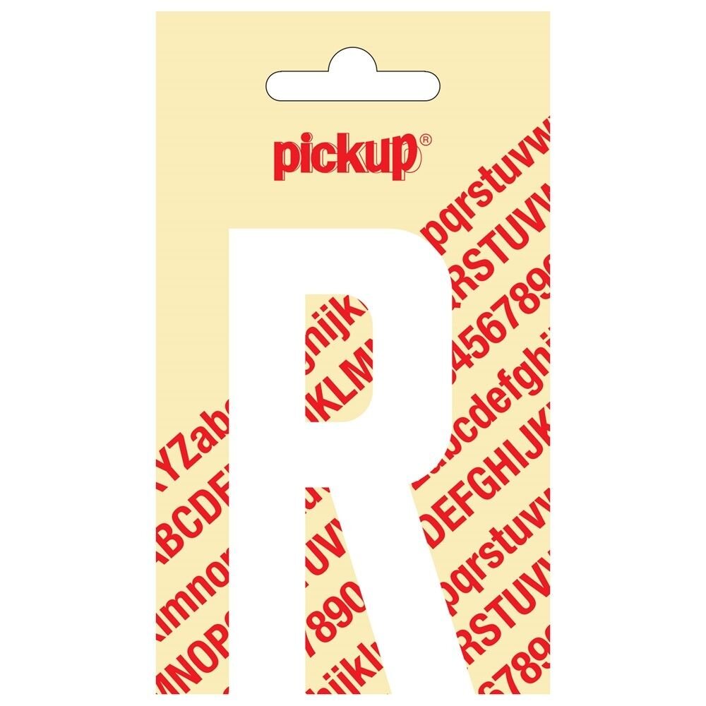 PLAKLETTER R NOBEL 90MM WIT