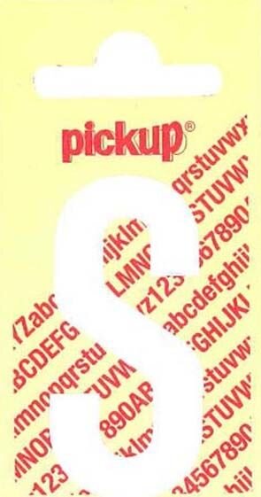 PLAKLETTER S NOBEL 90MM WIT