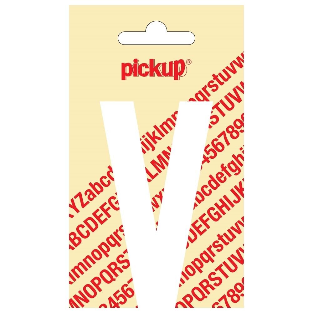 PLAKLETTER V NOBEL 90MM WIT