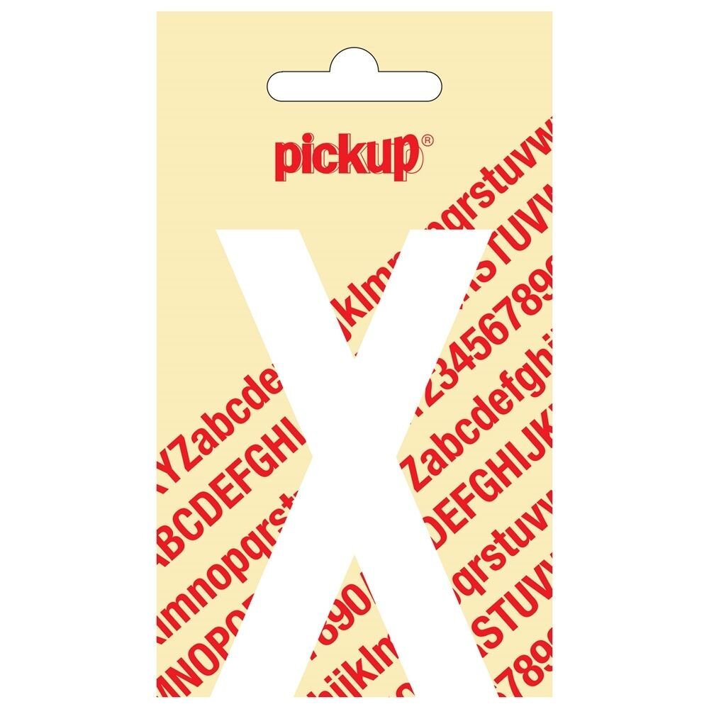 PLAKLETTER X NOBEL 90MM WIT