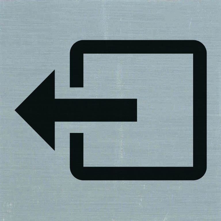 PICTOGRAM 80X80MM UITGANG