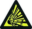 PICTOGRAM 20CM DRIEHOEK EXPLOSIEVE STOFFEN