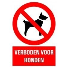 BORD COMBI 23X33CM VERBODEN VOOR HONDEN