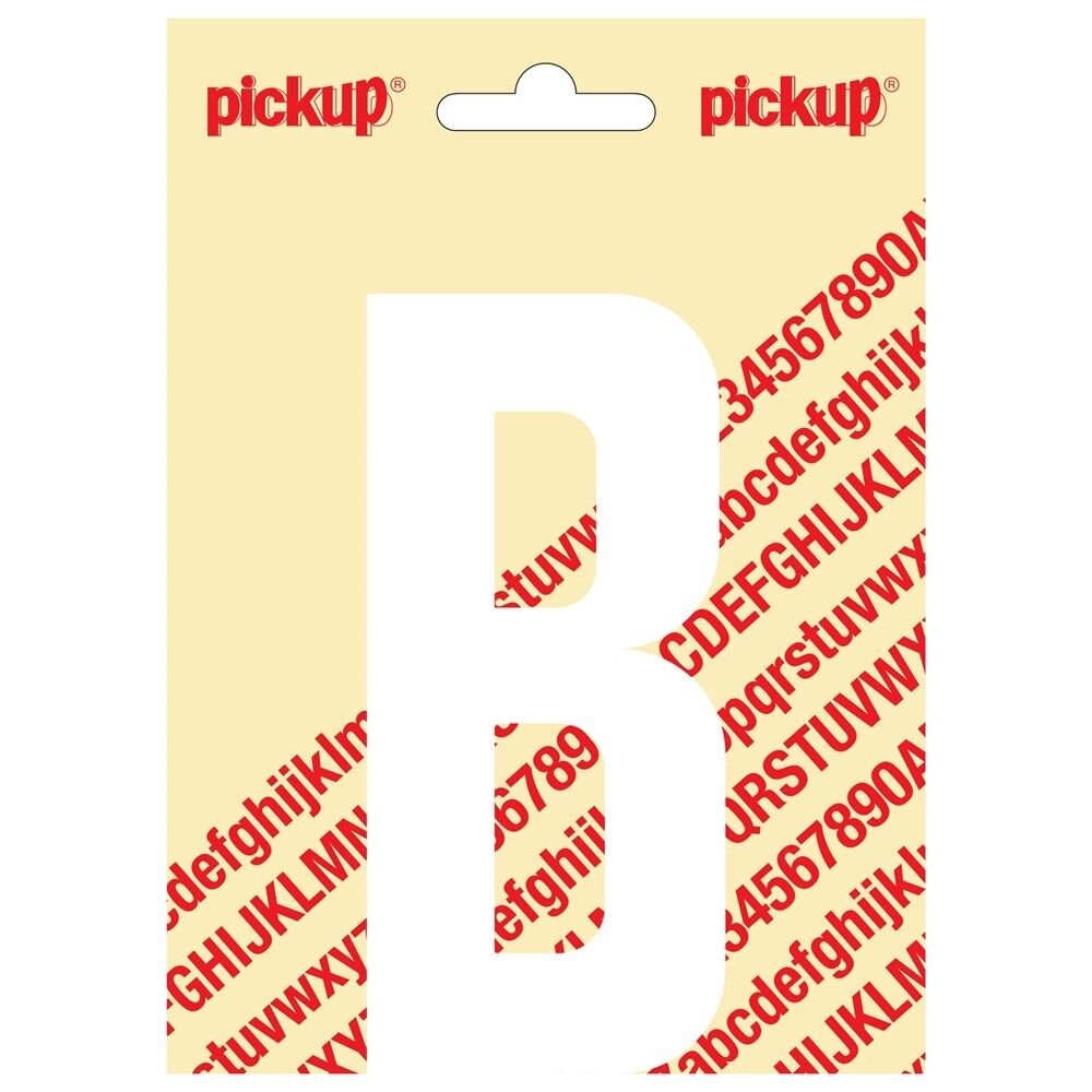 PLAKLETTER B NOBEL 120MM WIT