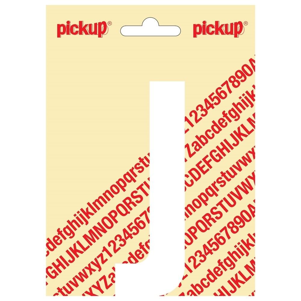 PLAKLETTER J NOBEL 120MM WIT