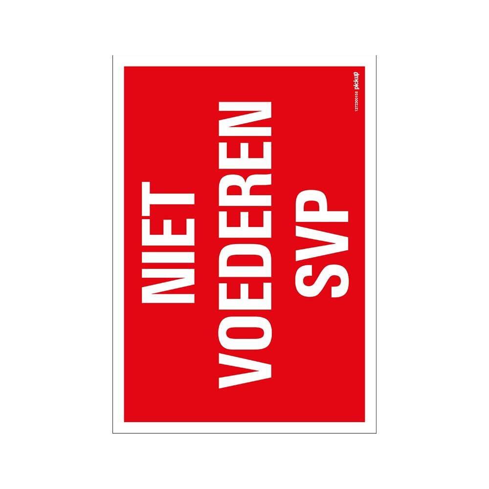 BORD NIET VOEDEREN SVP 230X330MM