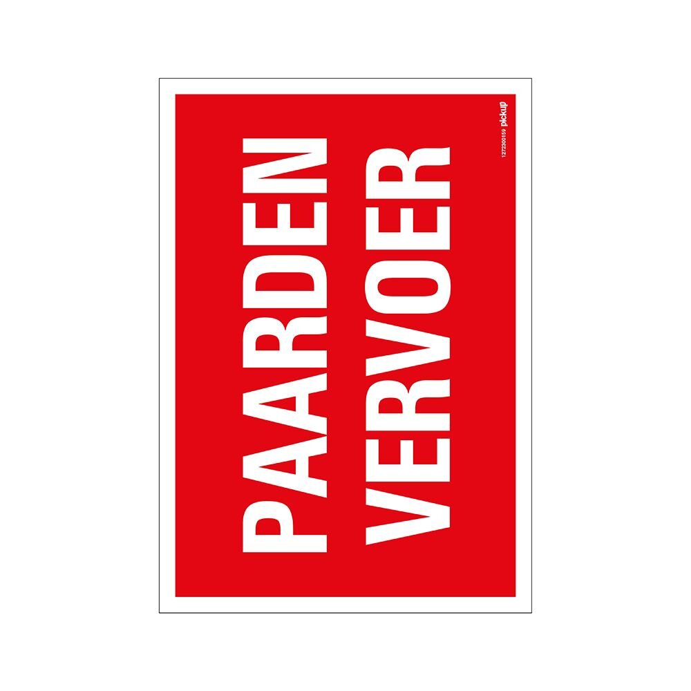 BORD PAARDENVERVOER 230X330MM