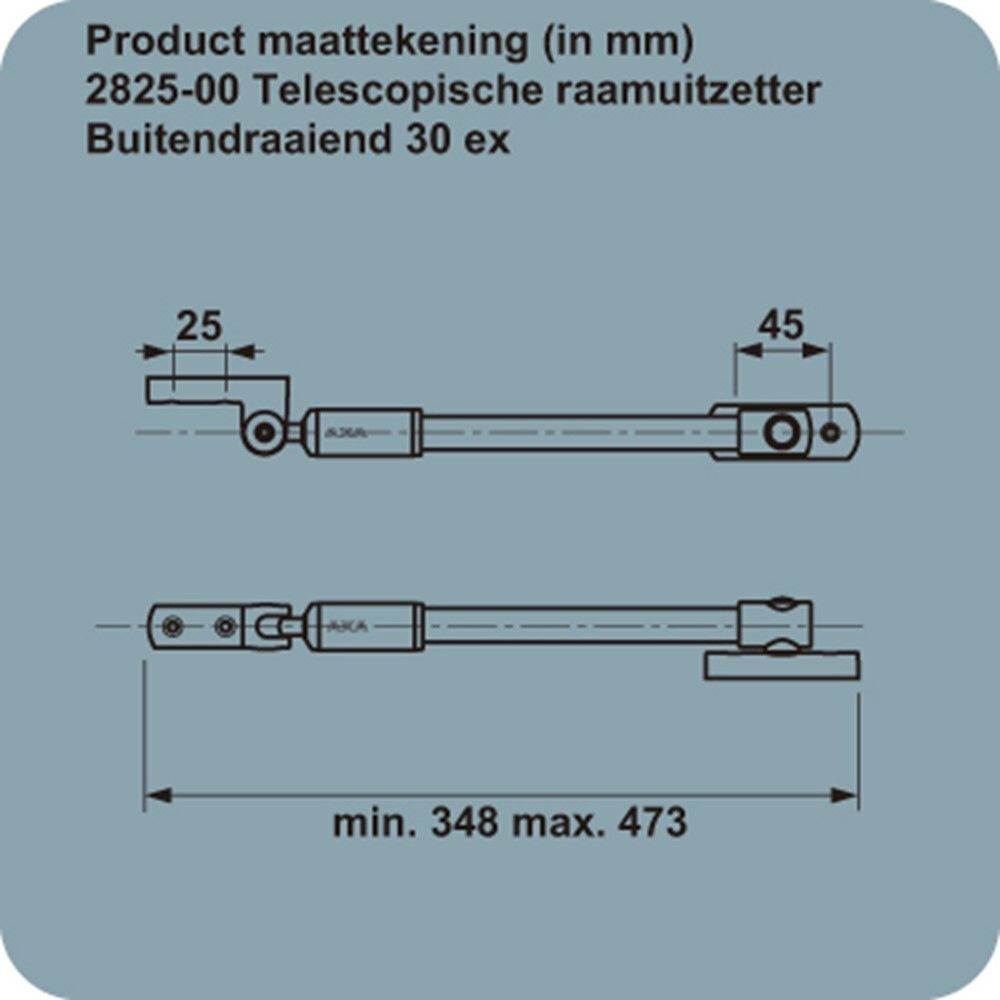 TELE-UITZETTER MIDDEL BUITENDRAAIEND NIEUW-GRIJS
