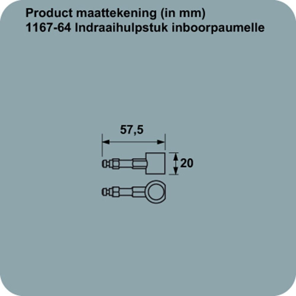 STALEN BOORHULPSTUK/INBOORPAUMELLES