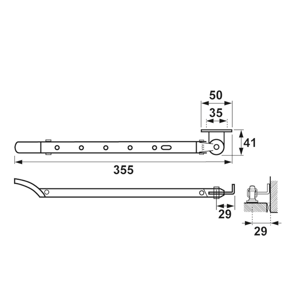 RAAMUITZETTER HABILIS NH50 29 X 300 X 35MM WIT