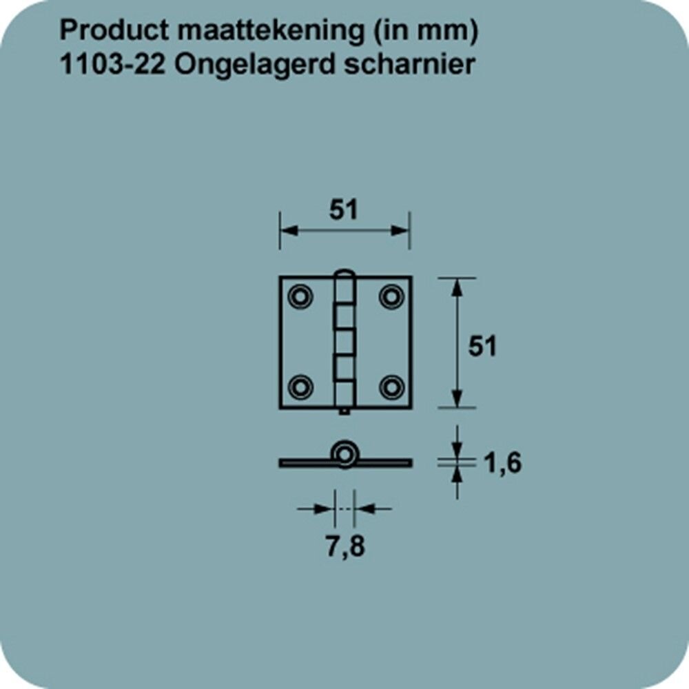 SCHARNIER 51 X 51MM 2" TGS