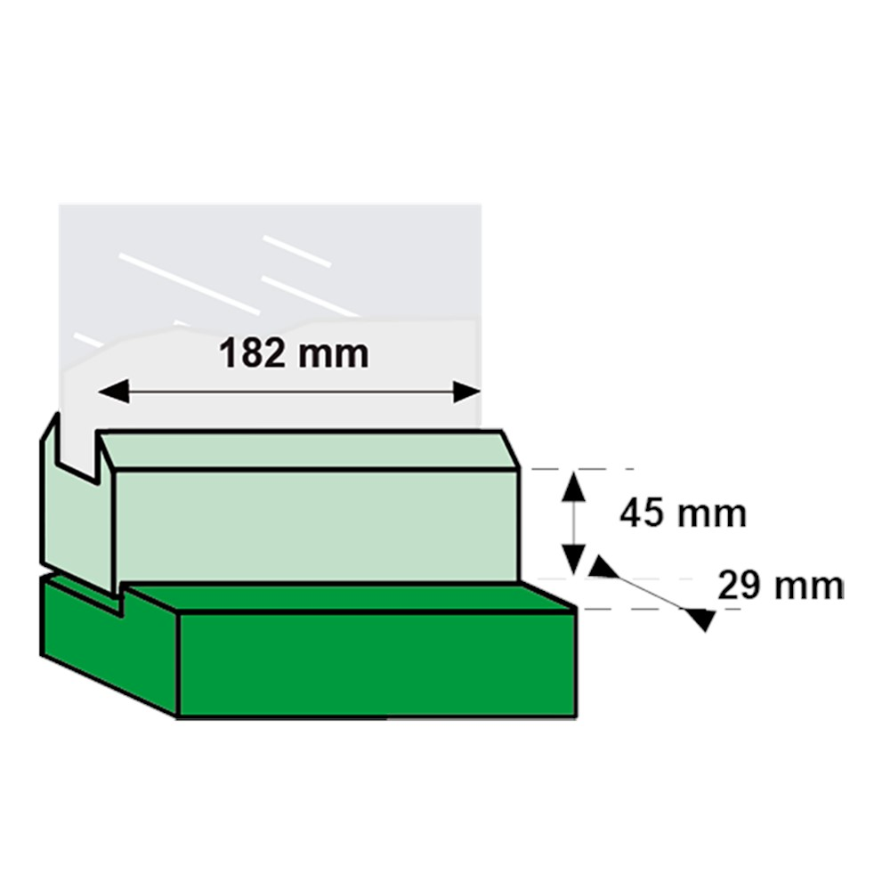 AXAFLEX RAAMUITZETT. SEC. 20MM ZWART RVS