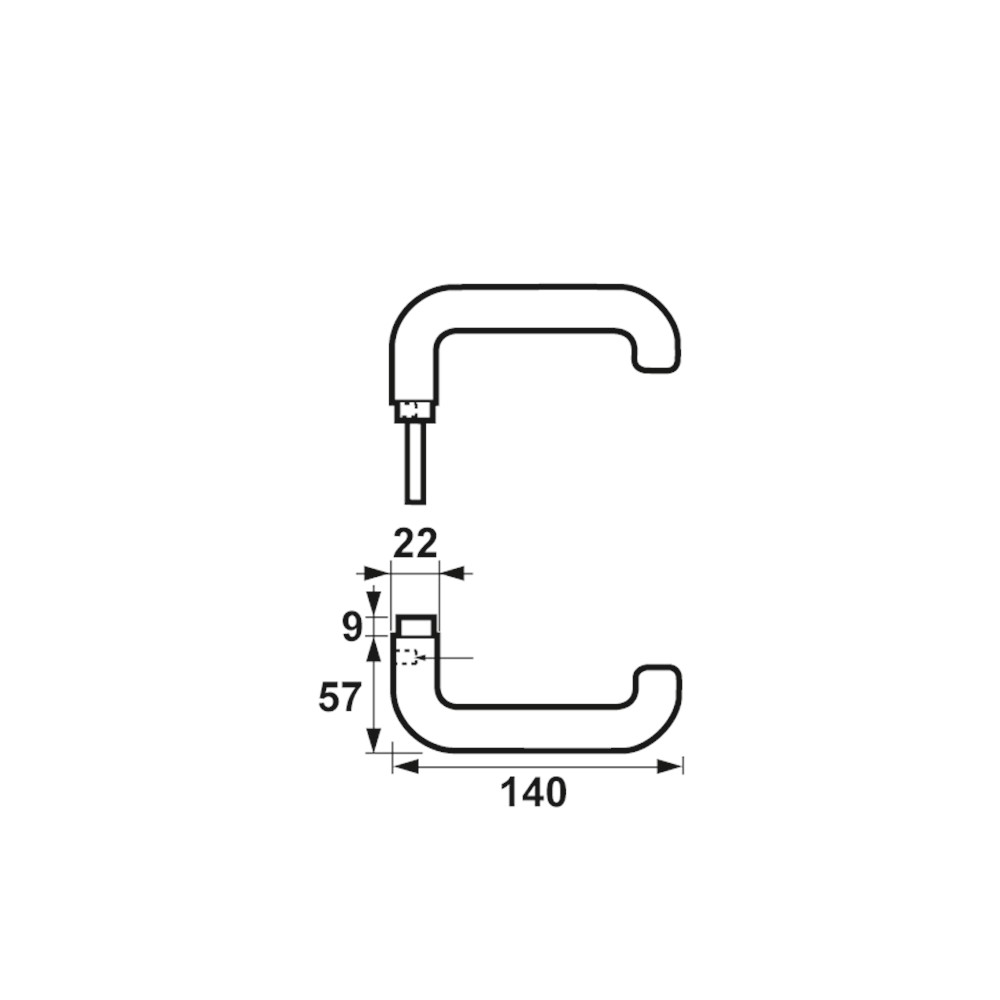 DEURKRUK 6141 TYPE "U" GESL. F1