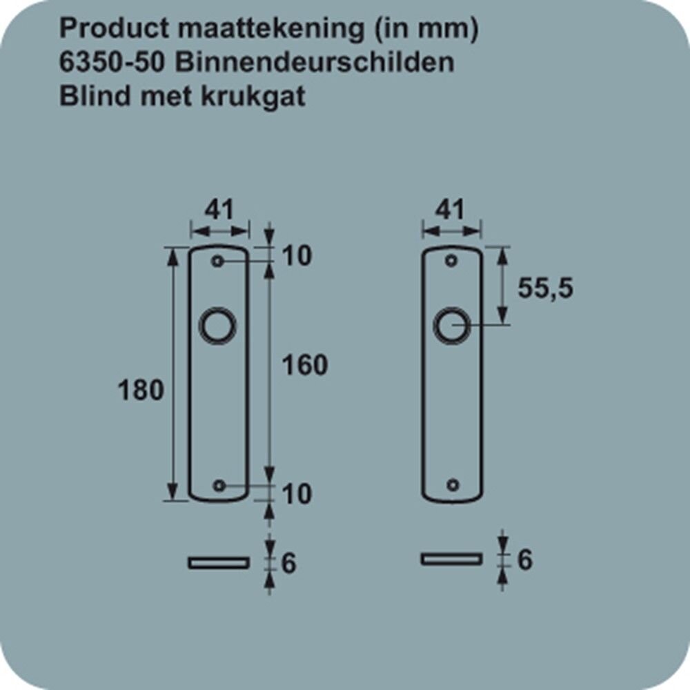 BINNENSCHILD BLIND MET KRUKGAT F1