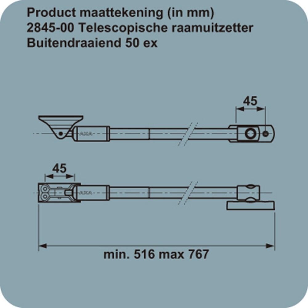 TELE-UITZETTER 50 BUITENDRAAIEND GLS