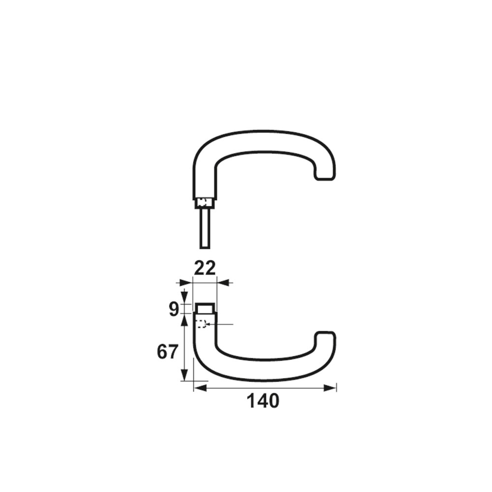 DEURKRUK CURVE-C ALU F1 BLISTER