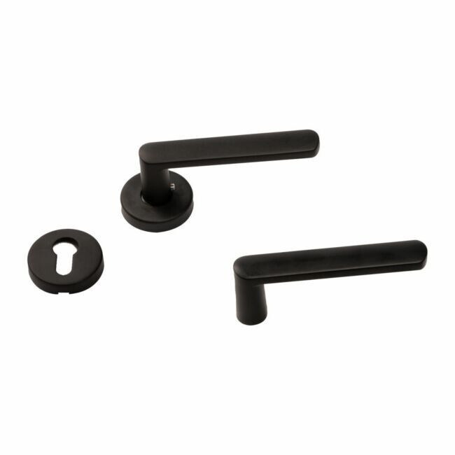 ISEO YUMA DEURKRUK SET ZWART SAFE