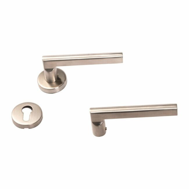 ISEO URACAN DEURKRUK SET RVS SAFE..