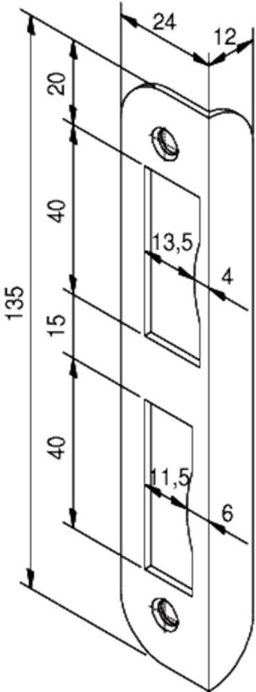 OPDEK SLUITPLAAT HP1266-12-R VZ RECHTS